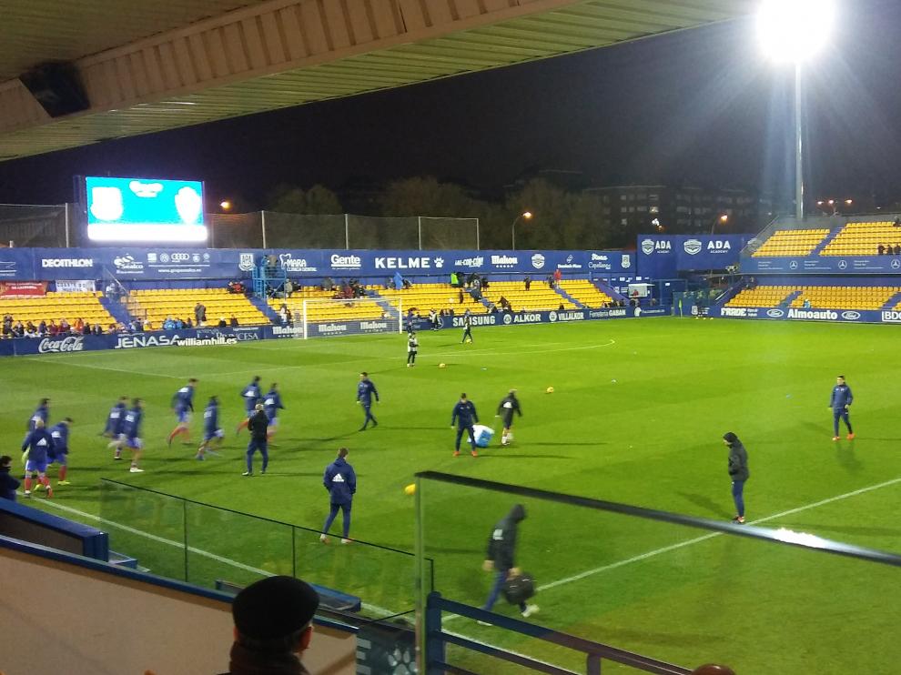 El estadio de Santo Domingo, minutos antes del Alcorcón-Real Zaragoza.