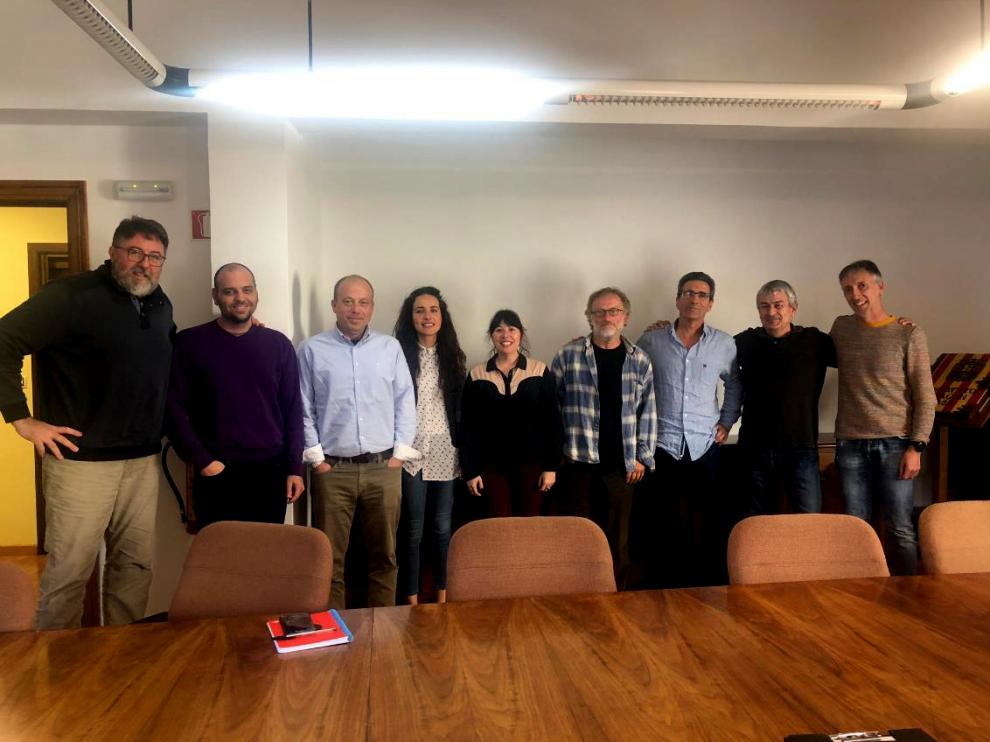 Una reunión mantenida en el Ayuntamiento de Sabiñánigo.