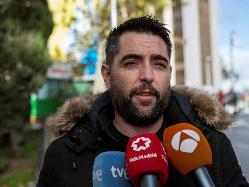 Dani Mateo a su llegada al Juzgado de Instrucción número 47 de Madrid.