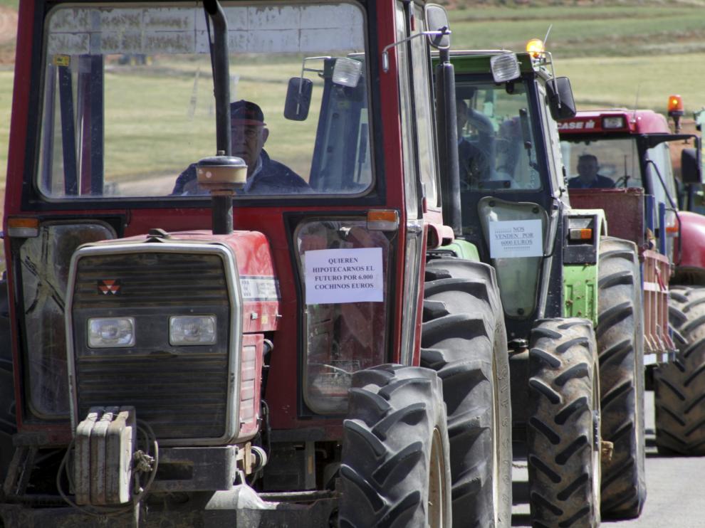 Los agricultores llegarán a Zaragoza desde distintos puntos de la comunidad.