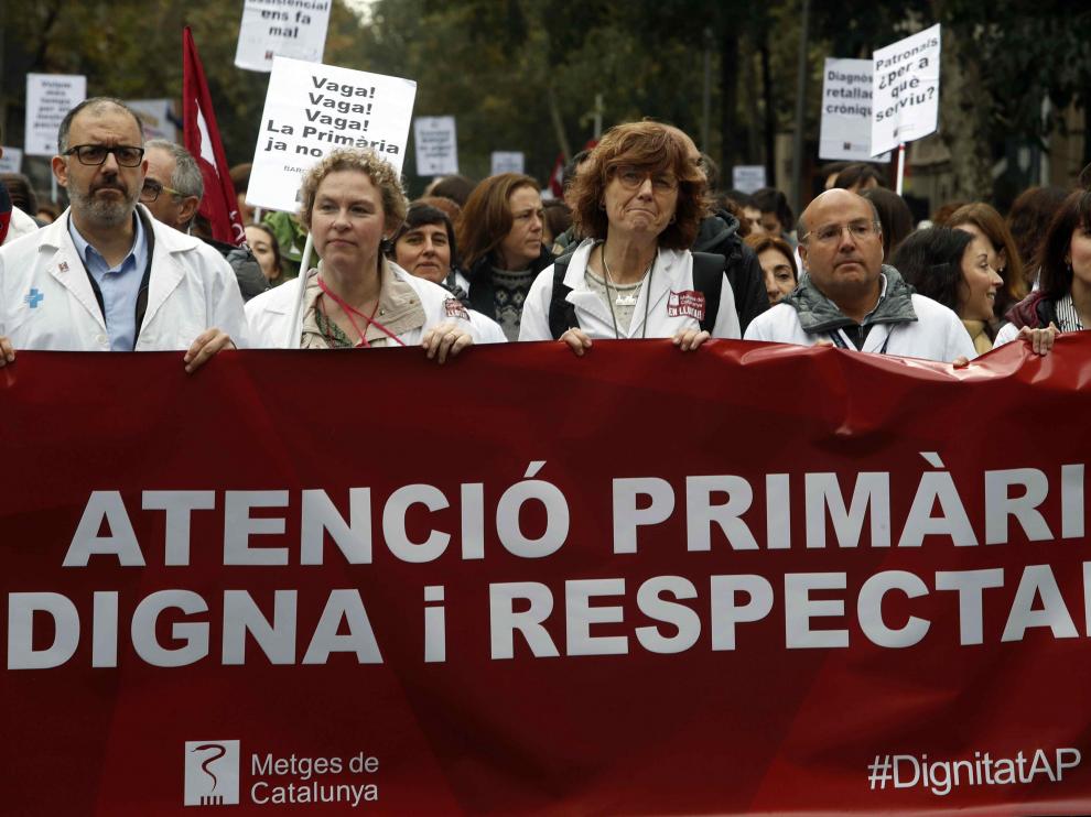 Imagen de las movilizaciones que tuvieron lugar el pasado lunes en la primera jornada de huelga.