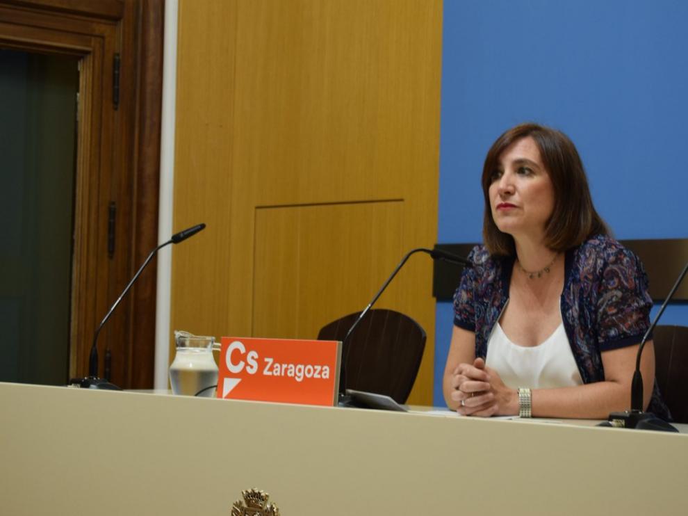 La portavoz de Ciudadanos en el Ayuntamiento de Zaragoza, Sara Fernández.