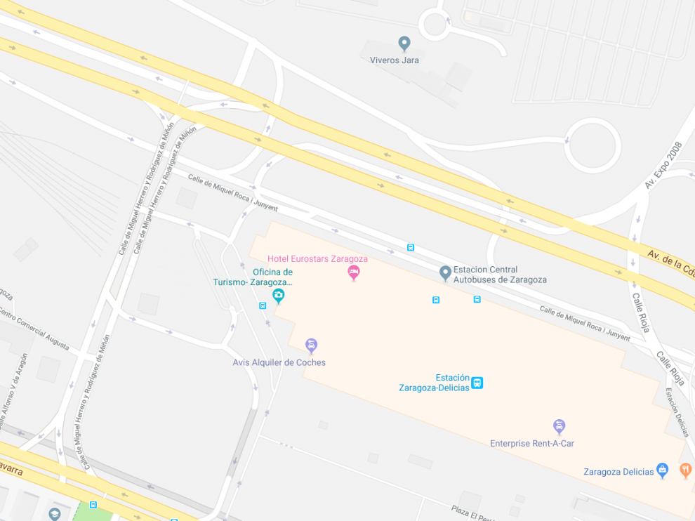 El incidente ocurrió en la avenida de Ciudad de Soria con la calle de Miguel Herrrero y Rodríguez de Miñón, junto a la estación Delicias.