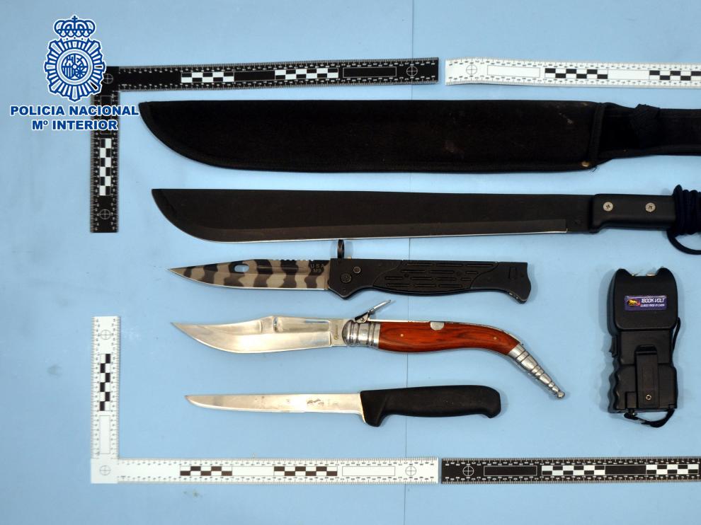 Imagen de las armas incautadas