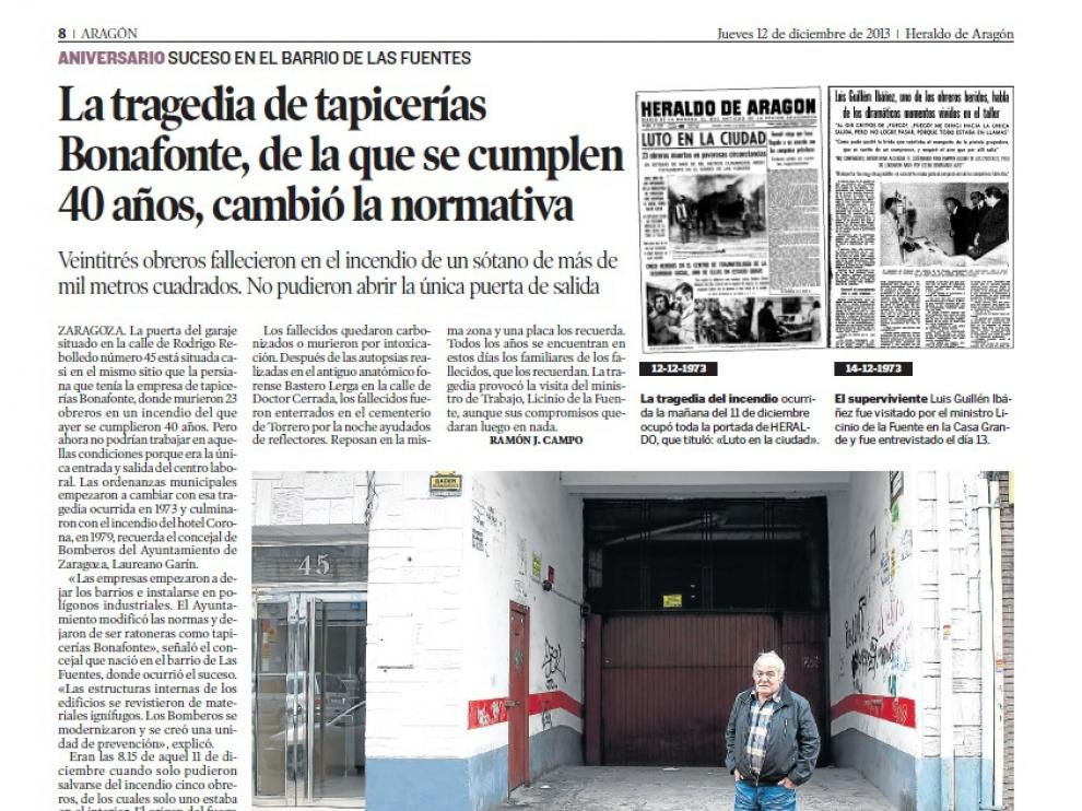 Historias de la tragedia de tapicerías Bonafonte en Heraldo.