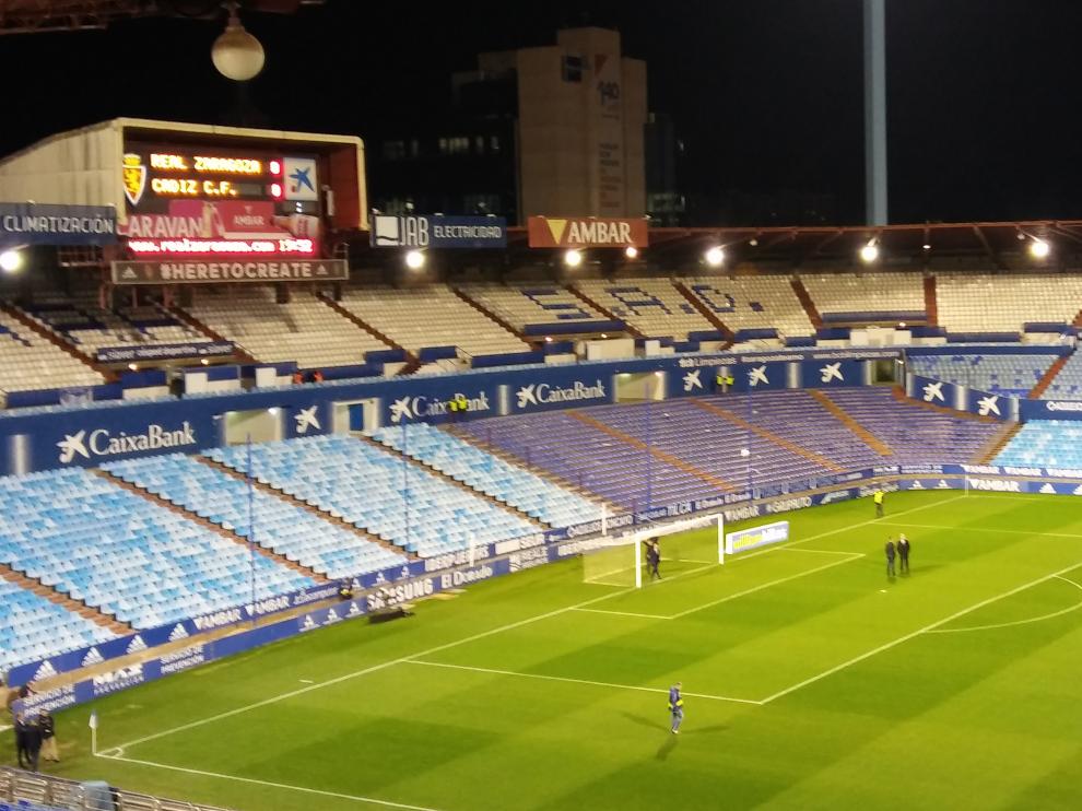 La Romareda, una hora antes del encuentro.