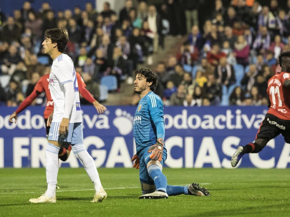 El último gol encajado por el Real Zaragoza en La Romareda esta temporada, dentro de su largo serial: el segundo del Mallorca, hace dos jornadas, anotado por Lago Junior.