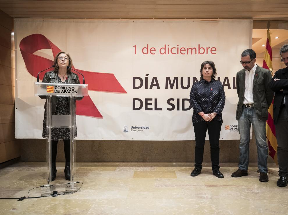 Acto institucional del Gobierno de Aragón del Día mundial contra el Sida.