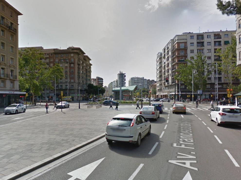 El accidente se produjo en la confluencia de la avenida de Goya con el paseo de Fernando el Católico.