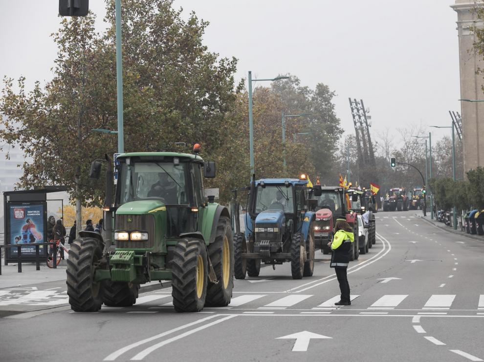 Tractorada en Zaragoza