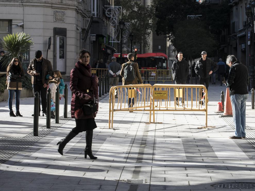 En los últimos días, las obras se han centrado en el tramo más cercano al Coso.