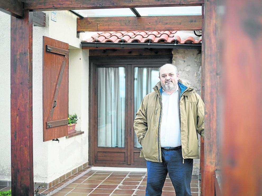 Manuel Simón, en la terraza de El Aleph.