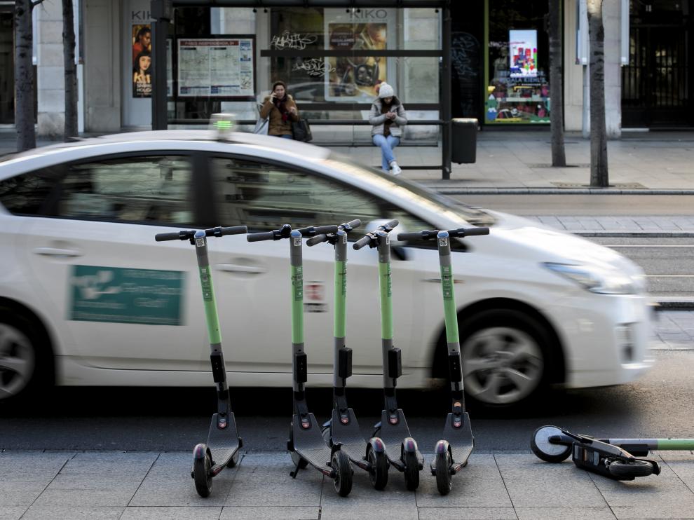 En Zaragoza se han instalado cuatro empresas de patinetes eléctricos desde septiembre