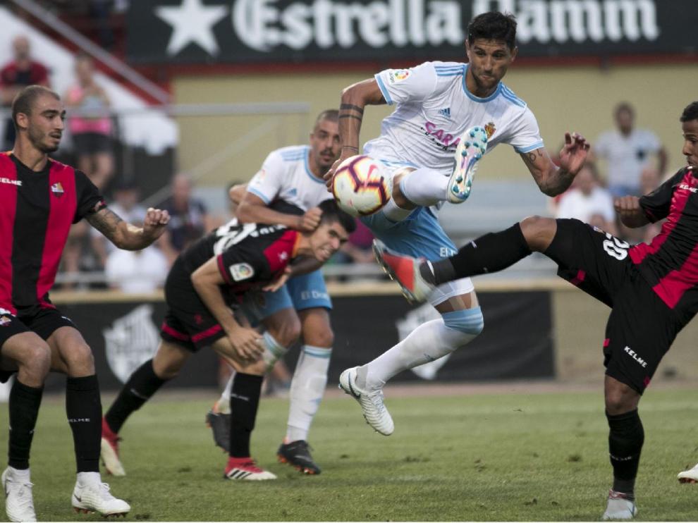 Un lance del Reus-Real Zaragoza (0-0) que se jugó en agosto, en la 2ª jornada de la actual liga.