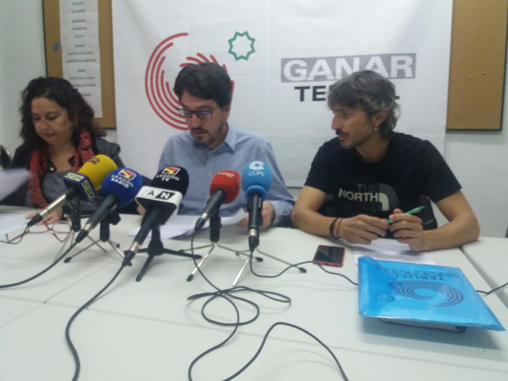 Rueda de prensa de los portavoces de Ganar Teruel.