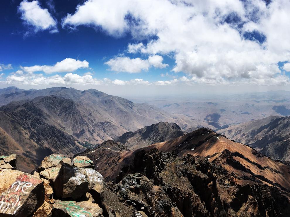 La cima del monte Toubkal (Marruecos).