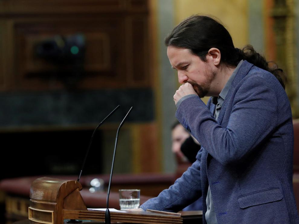 Pablo Iglesias en el pleno del Congreso