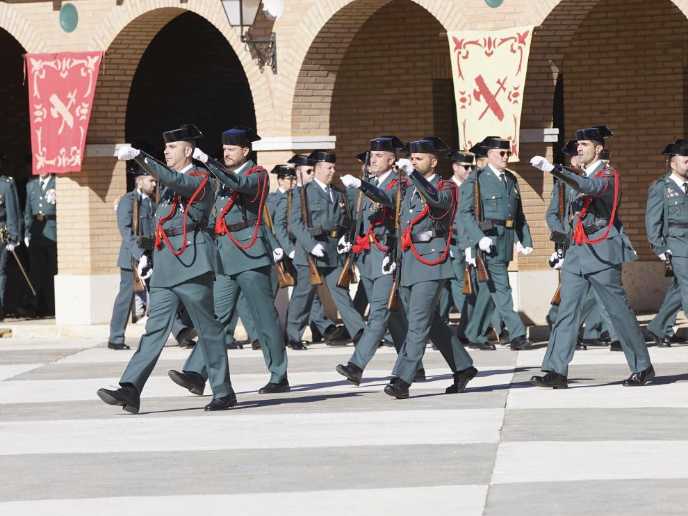 Desfile de la Guardia Civil en la Comandancia de Teruel.