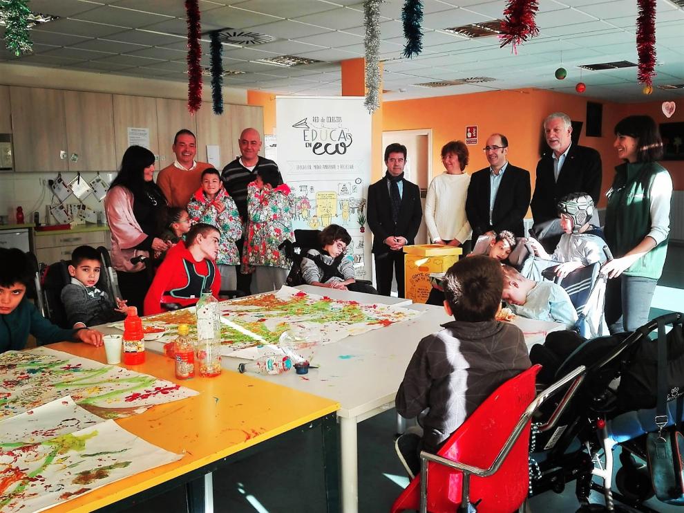 El programa EducaEnEco Aragón se ha presentado en el Centro de Educación Especial San Jorge de Aspace en Huesca