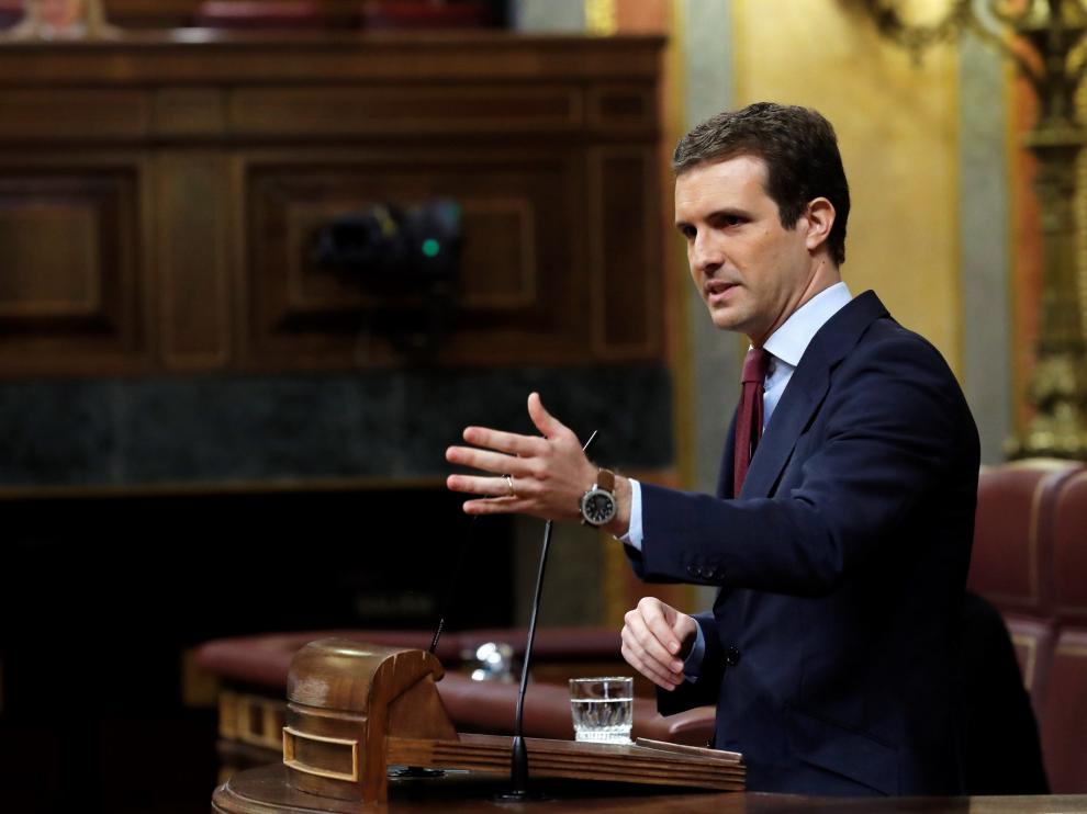 Pablo Casado en el Congreso de los Diputados.