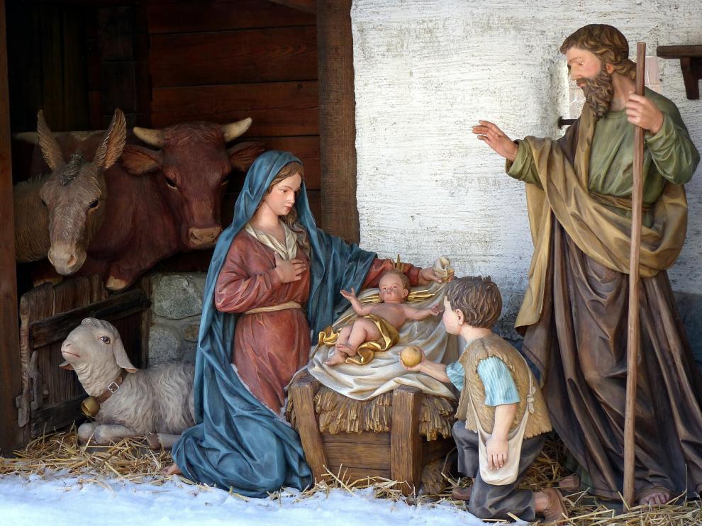 El belén es una representación del nacimiento de Jesús.