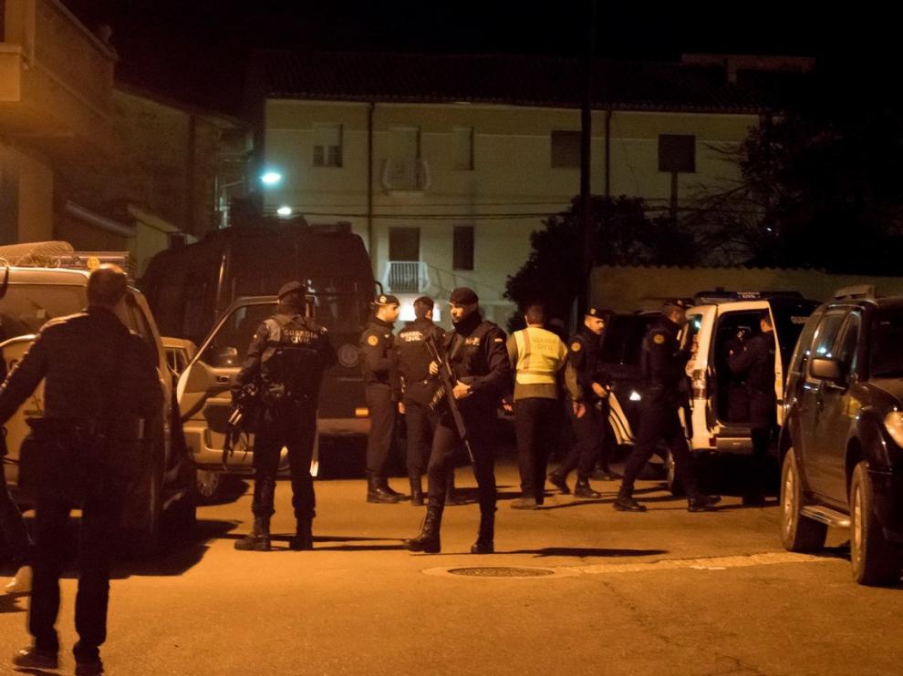 Operativo policial en la noche de los hechos del 14 de diciembre de 2017 en Andorra.