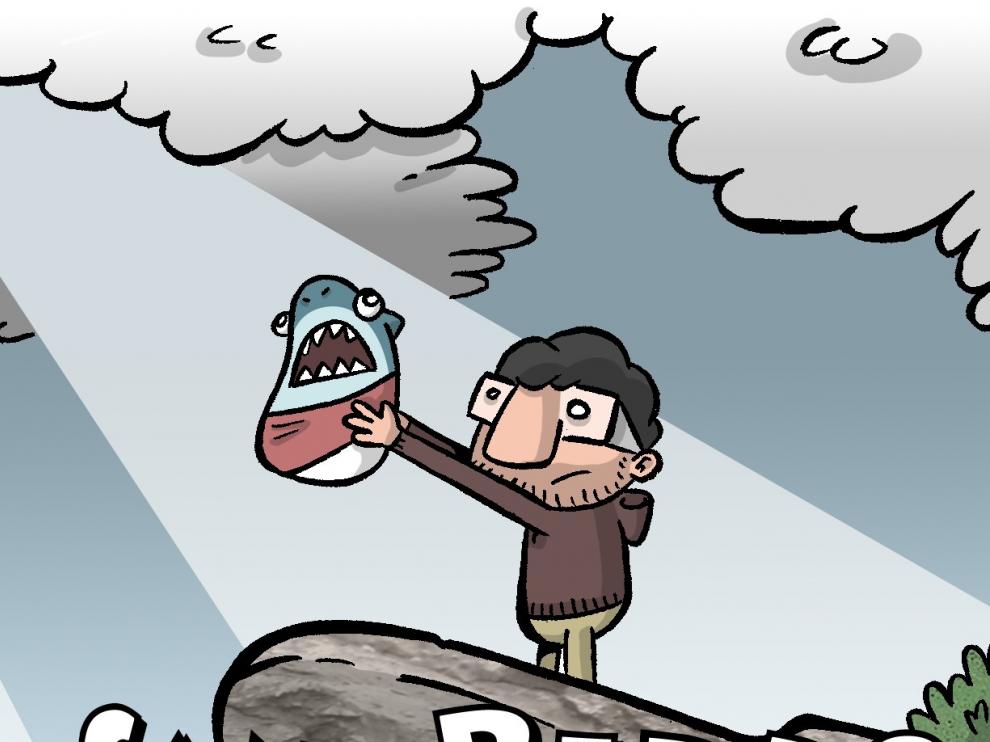 Ilustración del fanzine 'San Pedro Tiburón', del artista Angelito Perkele