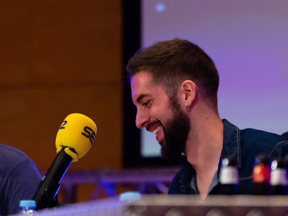 El humorista David Broncano, durante su última visita a Zaragoza, hace un par de meses en el Auditorio de la capital aragonesa.