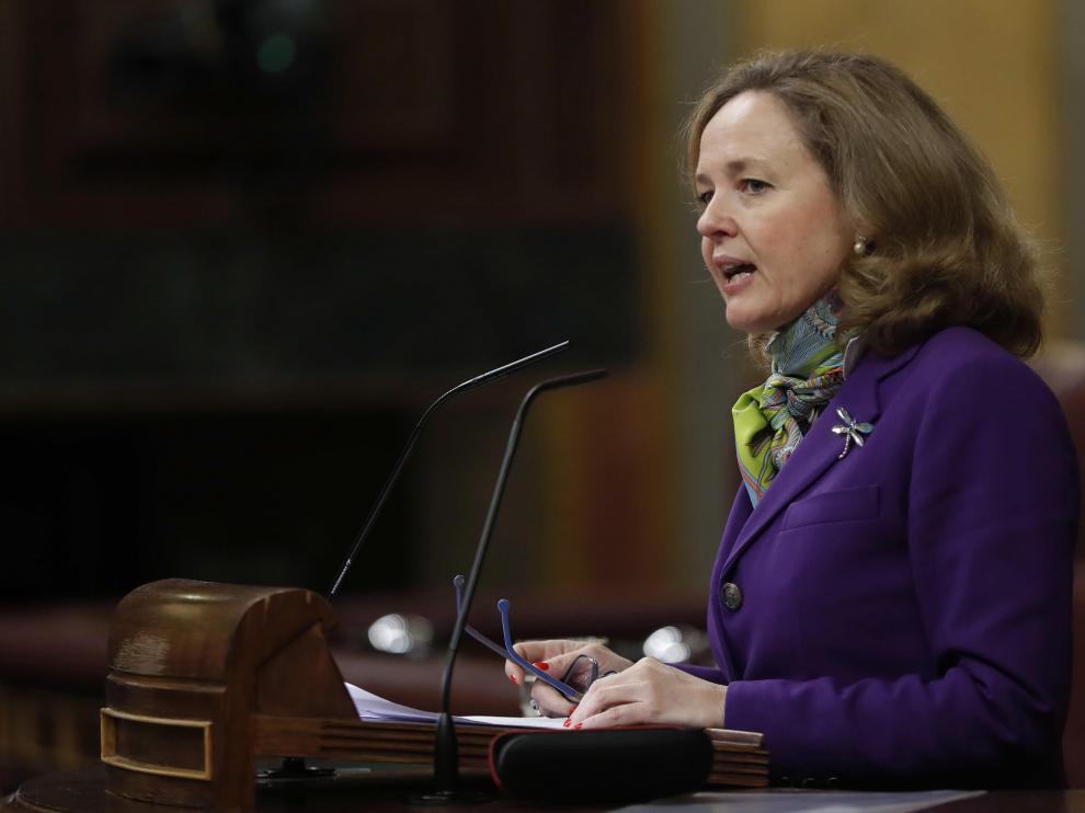 La ministra de Economía, Nadia Calviño.
