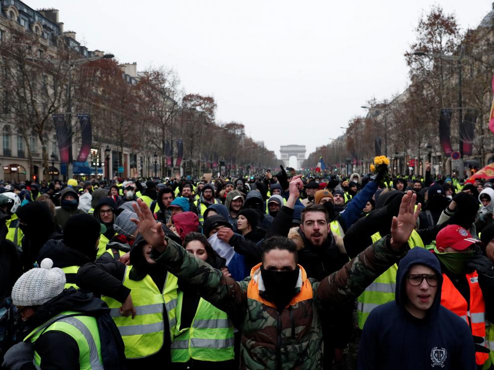 Protesta de los 'chalecos amarillos'.