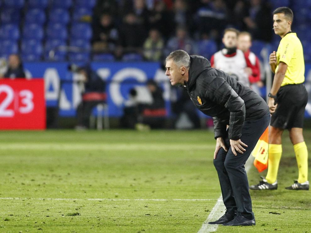 Lucas Alcaraz, ayer en Riazor.