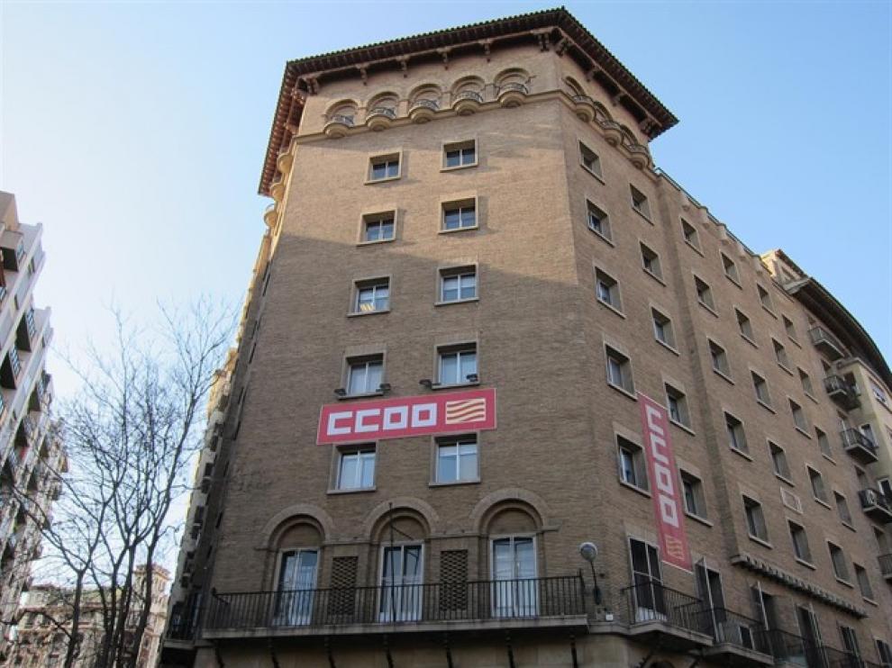 Sede de CC. OO. de Aragón en Zaragoza