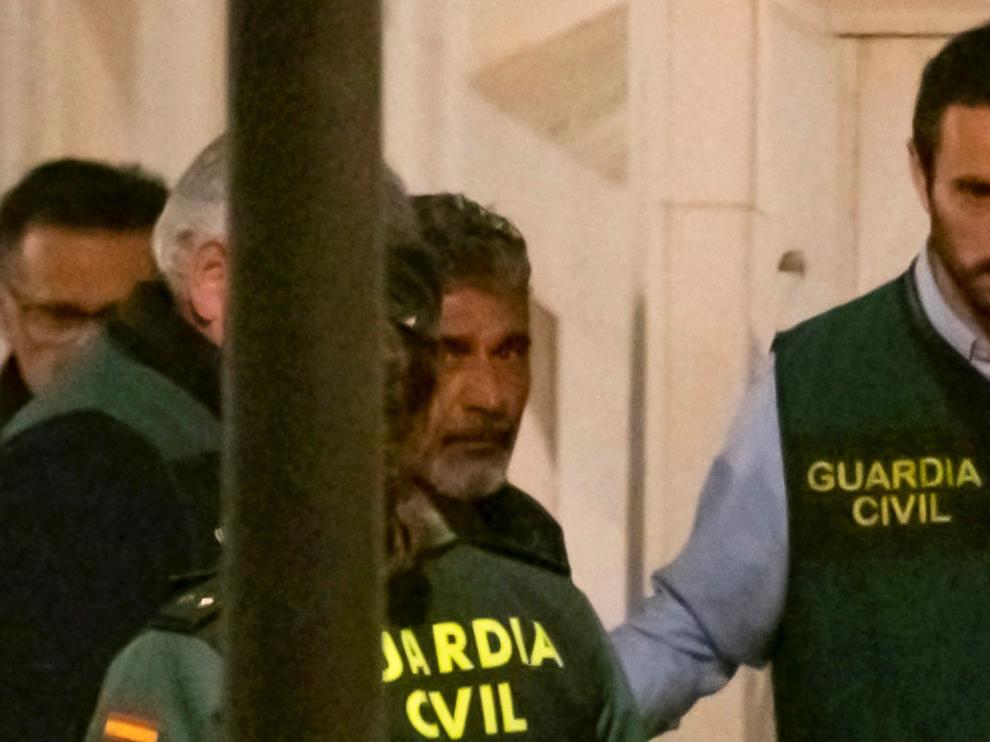 El asesino de Laura Luelmo a su llegada a los juzgados de Valverde del Camino (Huelva).