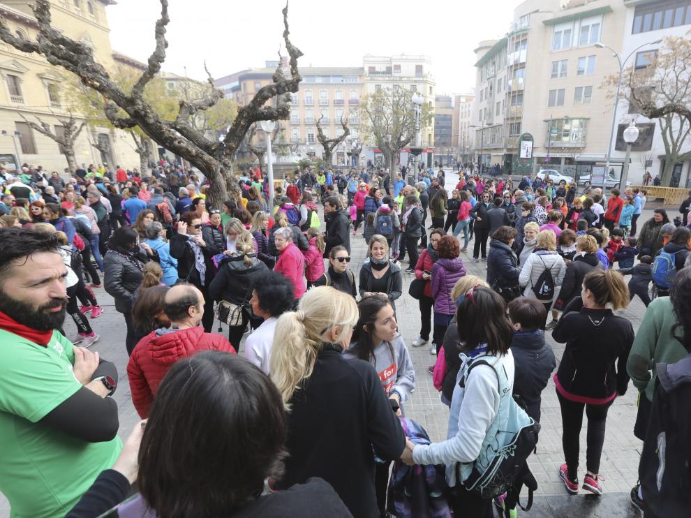Marcha en Huesca en homenaje a Laura Luelmo