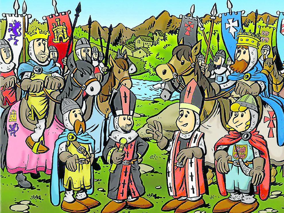 Ilustración del álbum y retrato de Alfonso I de Xcar Malavida.