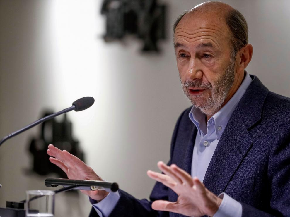 El exministro y ex secretario general del PSOE, Alfredo Pérez Rubalcaba.