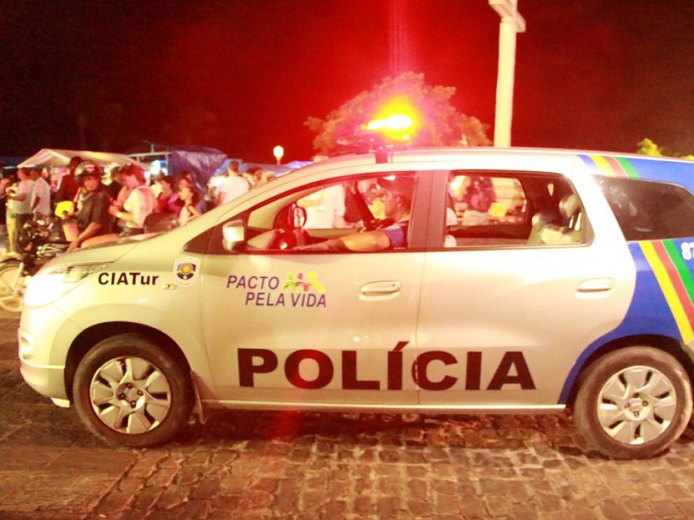 Una patrulla de policía en Brasil