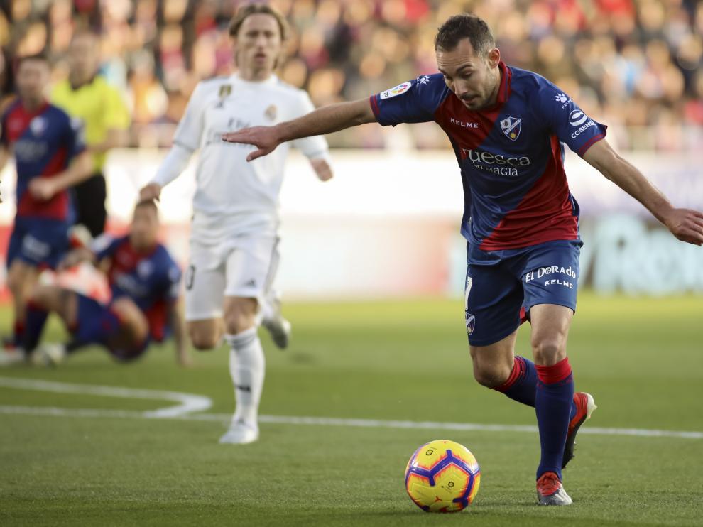 David Ferreiro, durante el partido con el Real Madrid.