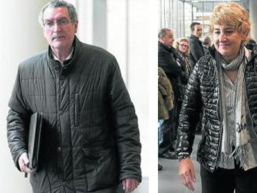 El exgerente de Plaza Ricardo García Becerril y la exalcaldesa de La Muela Victoria Pinilla.