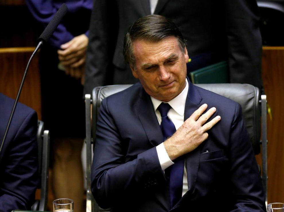 Bolsonaro en la toma de posesión de su cargo.