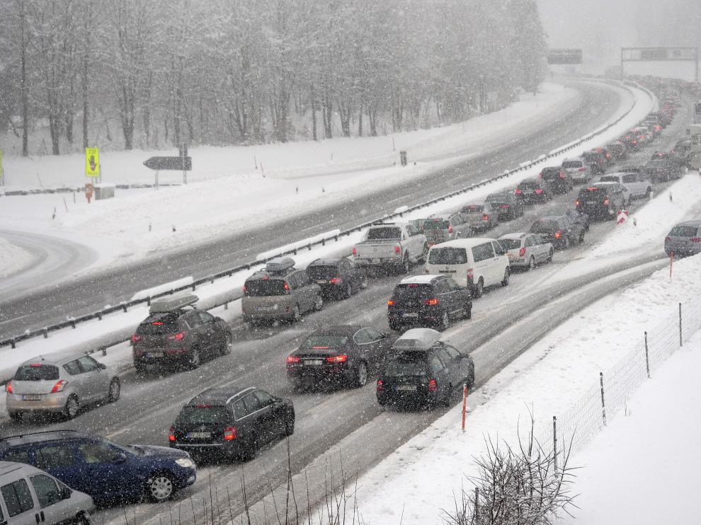 Carreteras afectadas por las nevadas en Salzburgo
