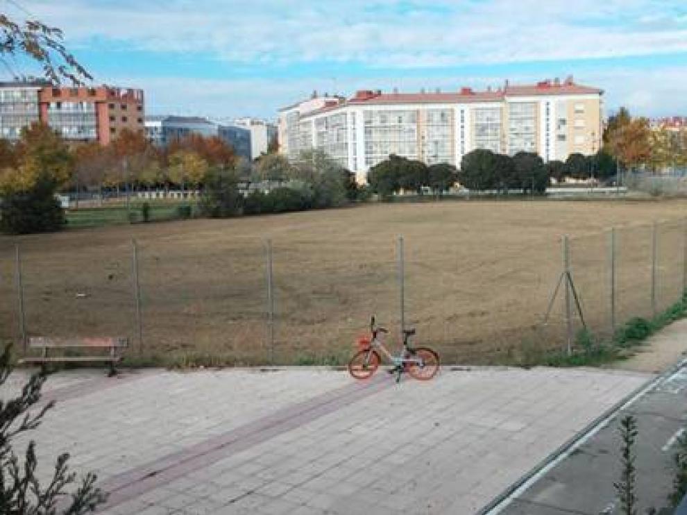 Solar de Parque Goya, es de una de las parcelas que limpiaron a mitad de noviembre.
