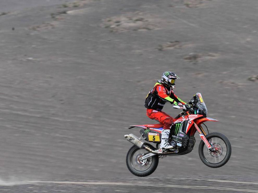 Joan Barreda, en la etapa de este miércoles, poco antes de abandonar el Dakar.