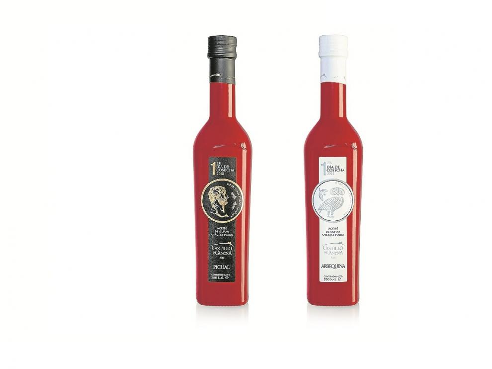 Las botellas de los dos varietales de Primer Día de Cosecha.