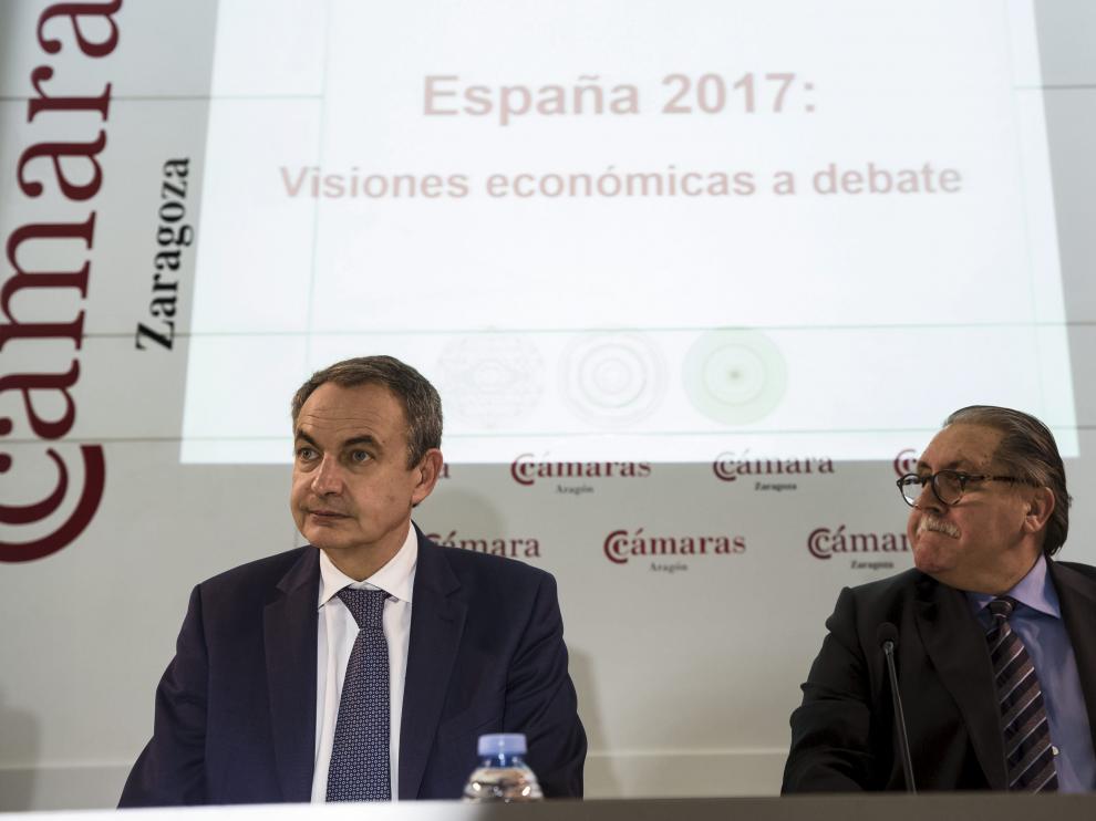 José Luis Rodríguez Zapatero, durante una de sus últimas visitas a Zaragoza.
