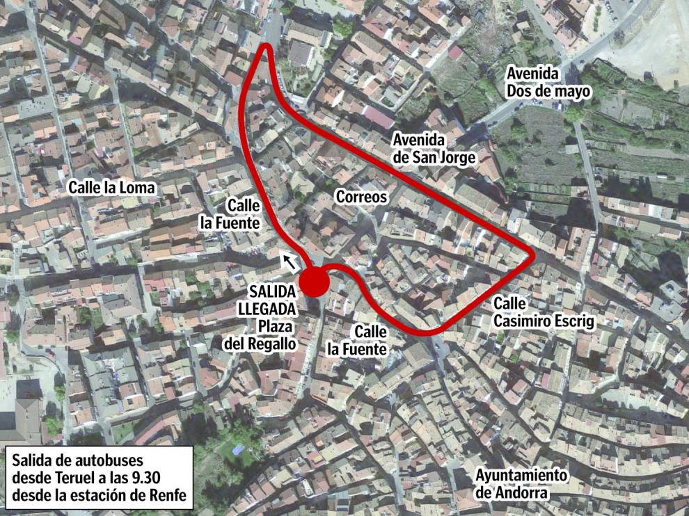 El recorrido de la protesta del sábado en Andorra.