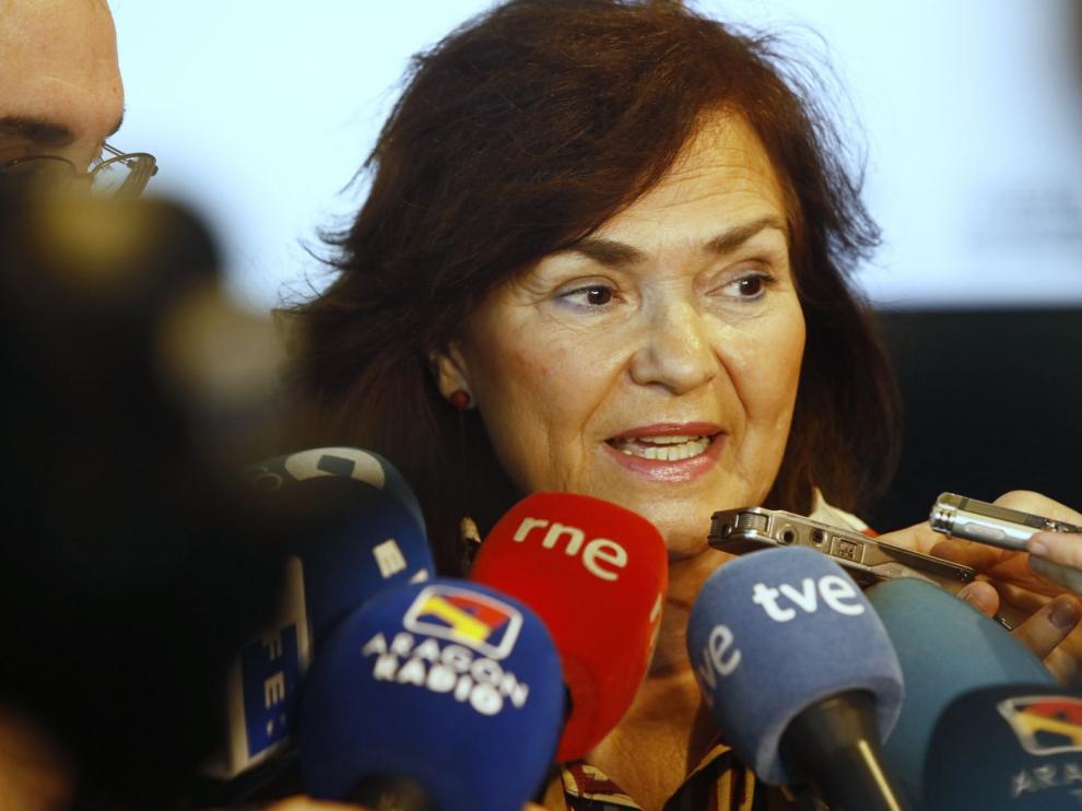 La vicepresidenta del Gobierno, Carmen Calvo