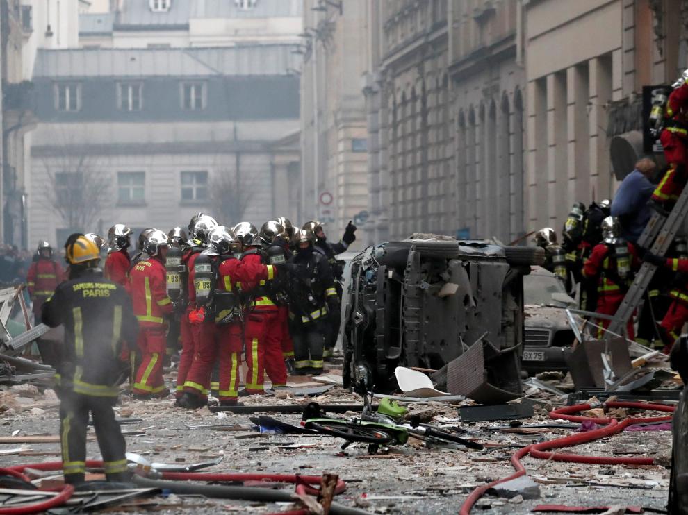 Explosión de gas en una panadería del centro de París.