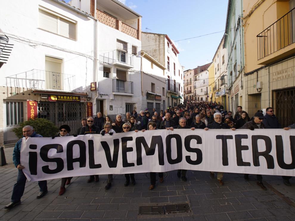 Manifestación en Andorra contra el cierre de la térmica.
