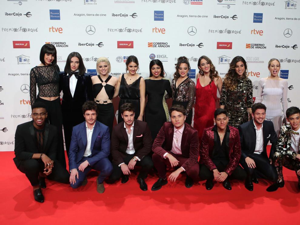 Los concursantes de OT 2018 en la alfombra roja de los Premios Forqué 2019.